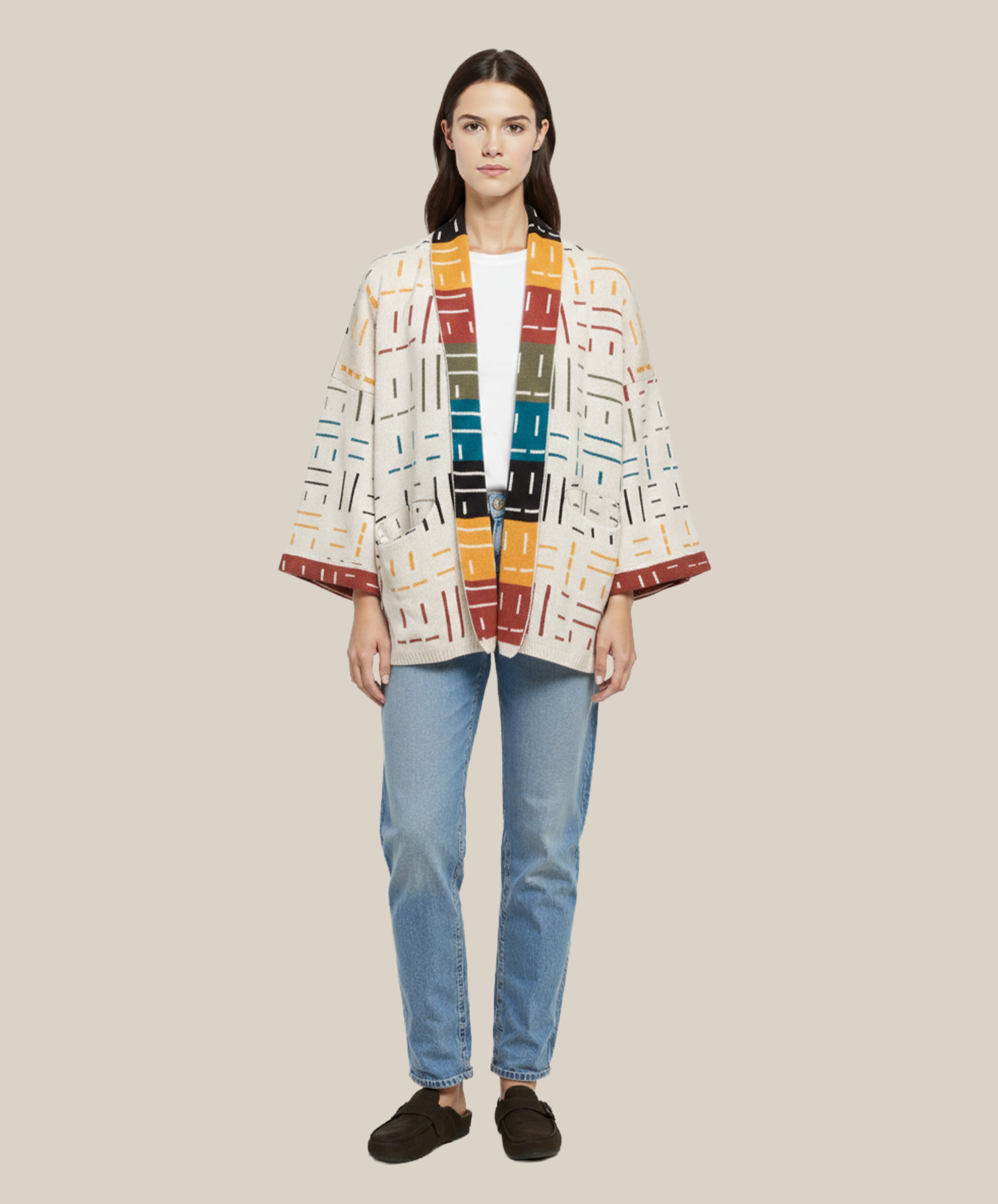 Tonalli Ash & Multicolor Lounge Robe - Espiritu