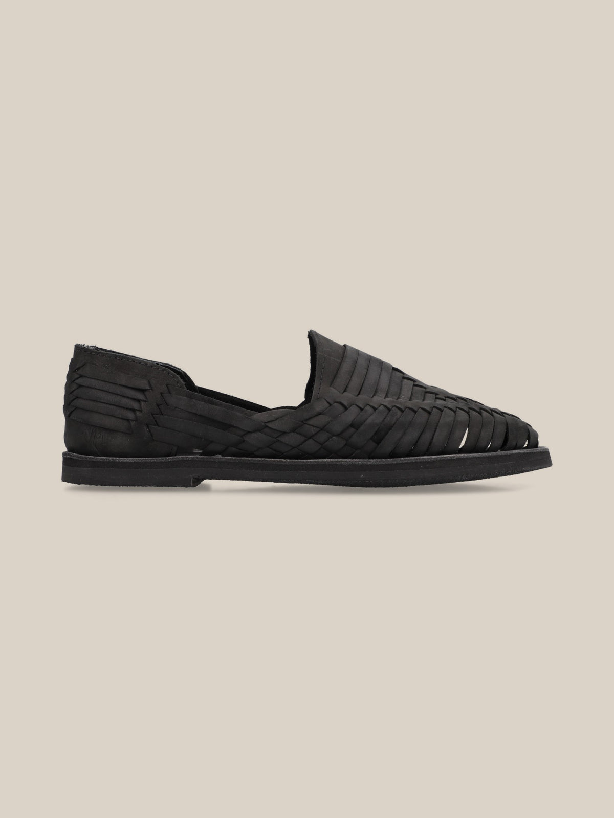 Espiritu Classics Men\'s Handwoven Black Eclipse Leather Huarache Sandals Size 12 Huarache Sandals In Men main image 2