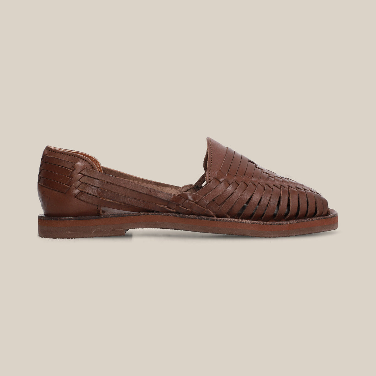A8 Auth ESPIRITU Classic Hurache Handmade Tan Woven Leather Slip Sandals Size 12 Mayan Classics - Men main image 4